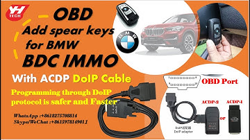 How to use ACDP DoIP cable add spare keys for BMW BDC IMMO through OBD