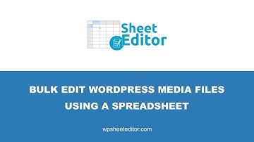 WordPress - Bulk Edit Media Library Files using a Spreadsheet