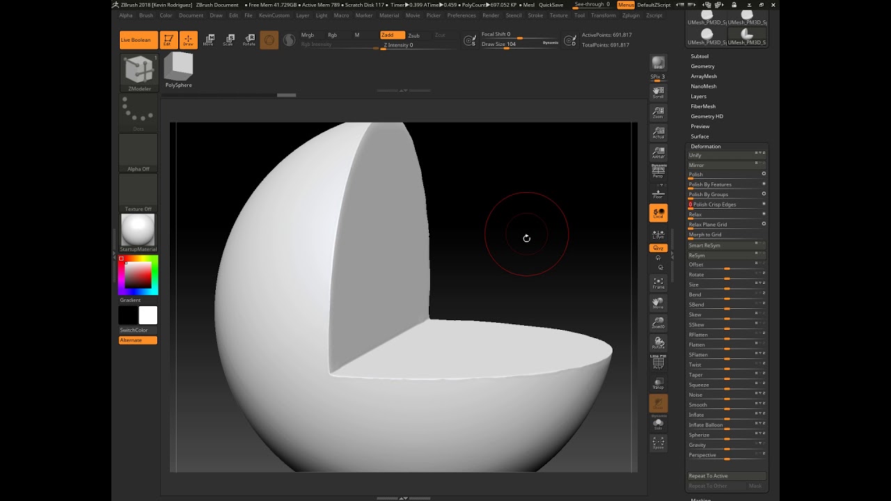 hard edges in zbrush