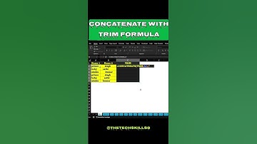Concatenate with Trim Formulas In Excel #shortsfeed #shortsviral #trendingshorts #youtubeshorts #yt