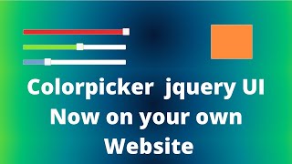 How to add Colorpicker jquery UI on your own website by jishaansinghal
