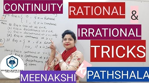 CONTINUITY||RATIONAL&IRRATIONAL||JEE MAIN||MASTER CADRE||DSSSB||NVS||KVS