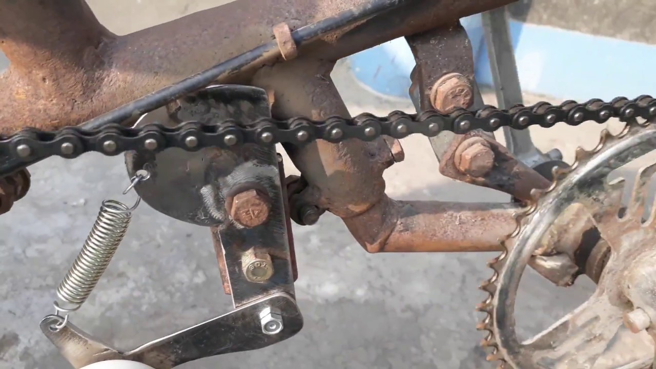 Motor powered bike chain tensioner YouTube