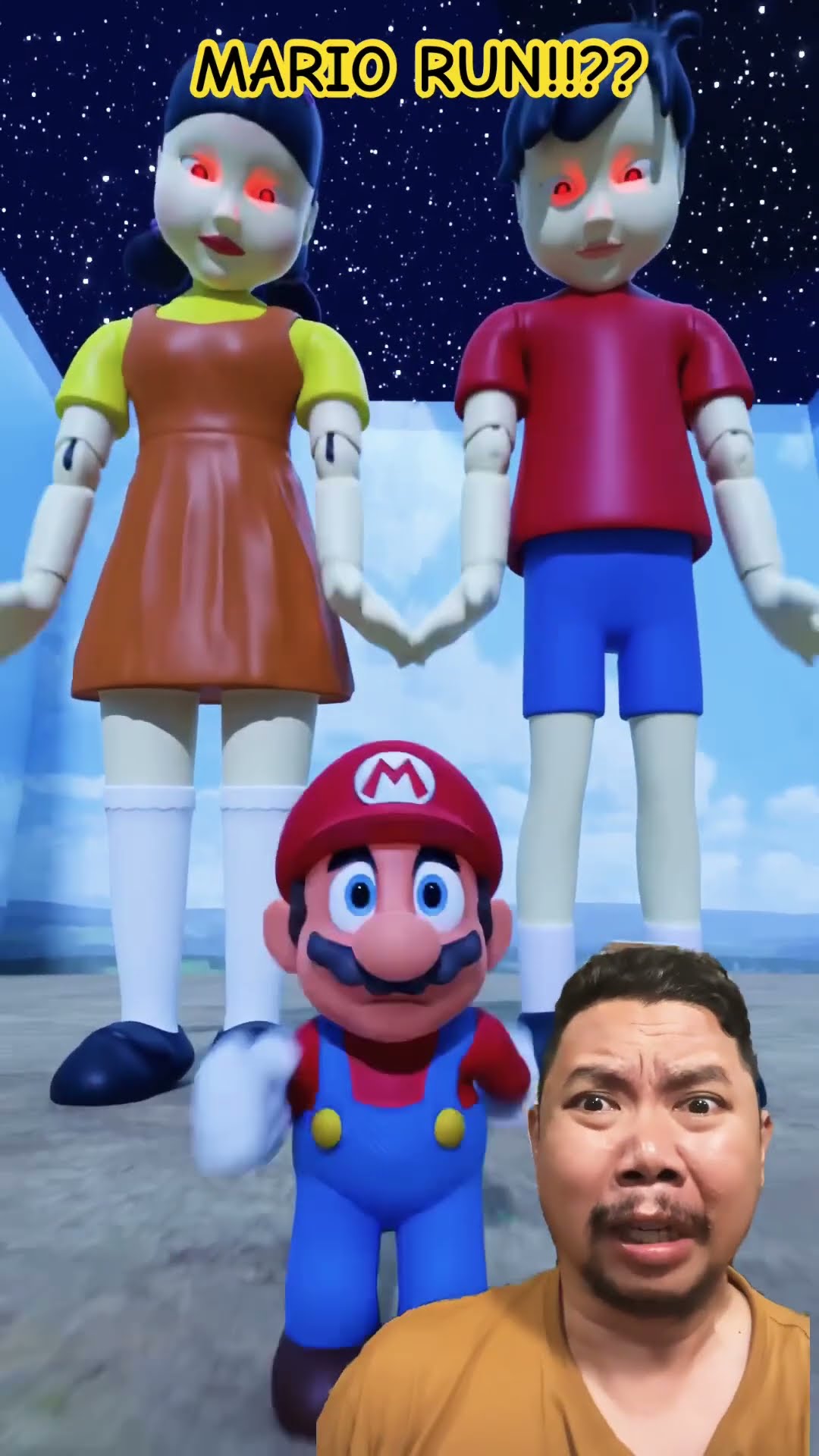 MARIO DIKEJAR HANTU BONEKA YONGHEE!!!?? #animation #funny #comedy #shortsfeed #squidgame