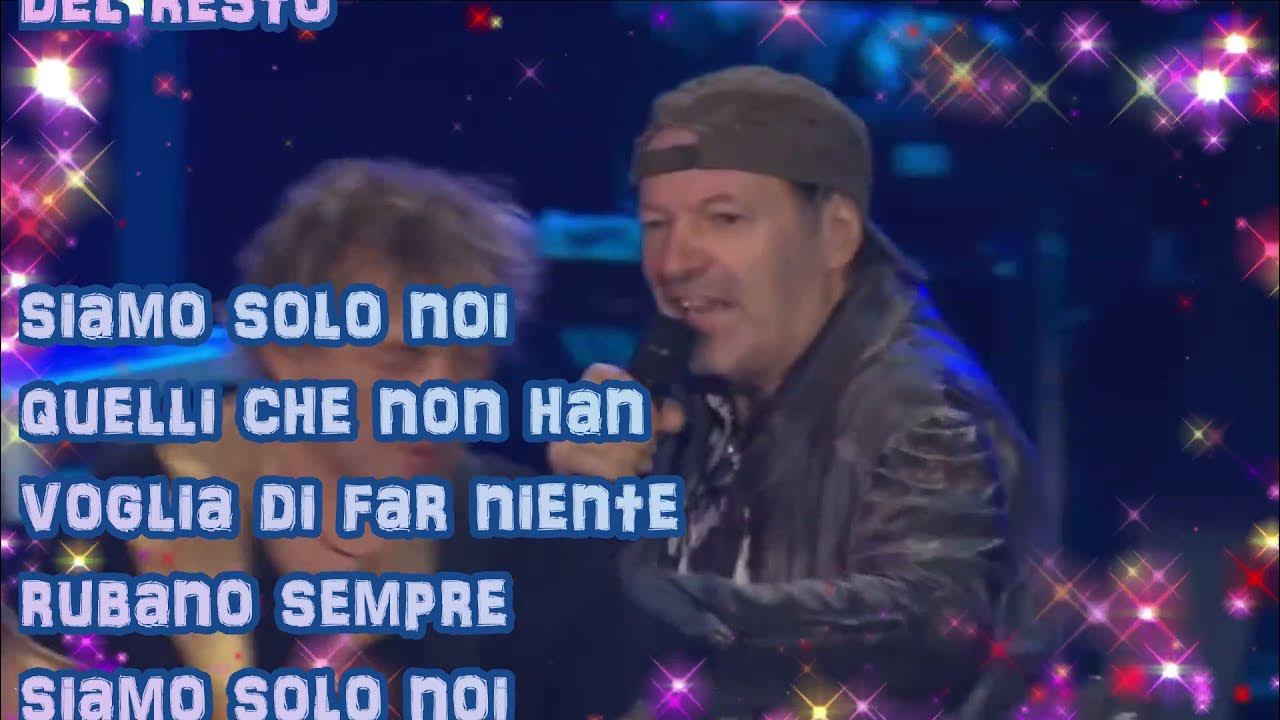 siamo solo noi live con testo Lyrics vasco rossi YouTube