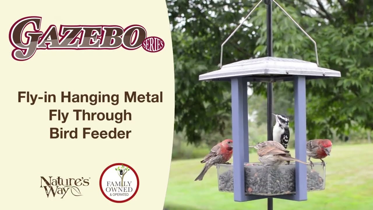Fly-in Metal Fly Through Bird Feeder| Gazebo Bird Feeders | Nature's Way Bird Products