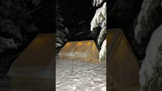 Karlı bir kamp gecesi❄️❤️👌#camping #outdoors #glamping #camp #tent #adventure #nature#campping