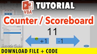 Create a Number Score/Points Counter in PowerPoint [PPT VBA Tutorial] screenshot 1