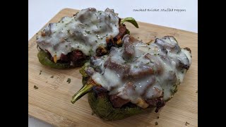 SMOKED BRISKET STUFFED PEPPER AIR FRYER