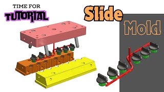 make SLIDE MOLD very easily and quickly  SOLIDWORKS mold