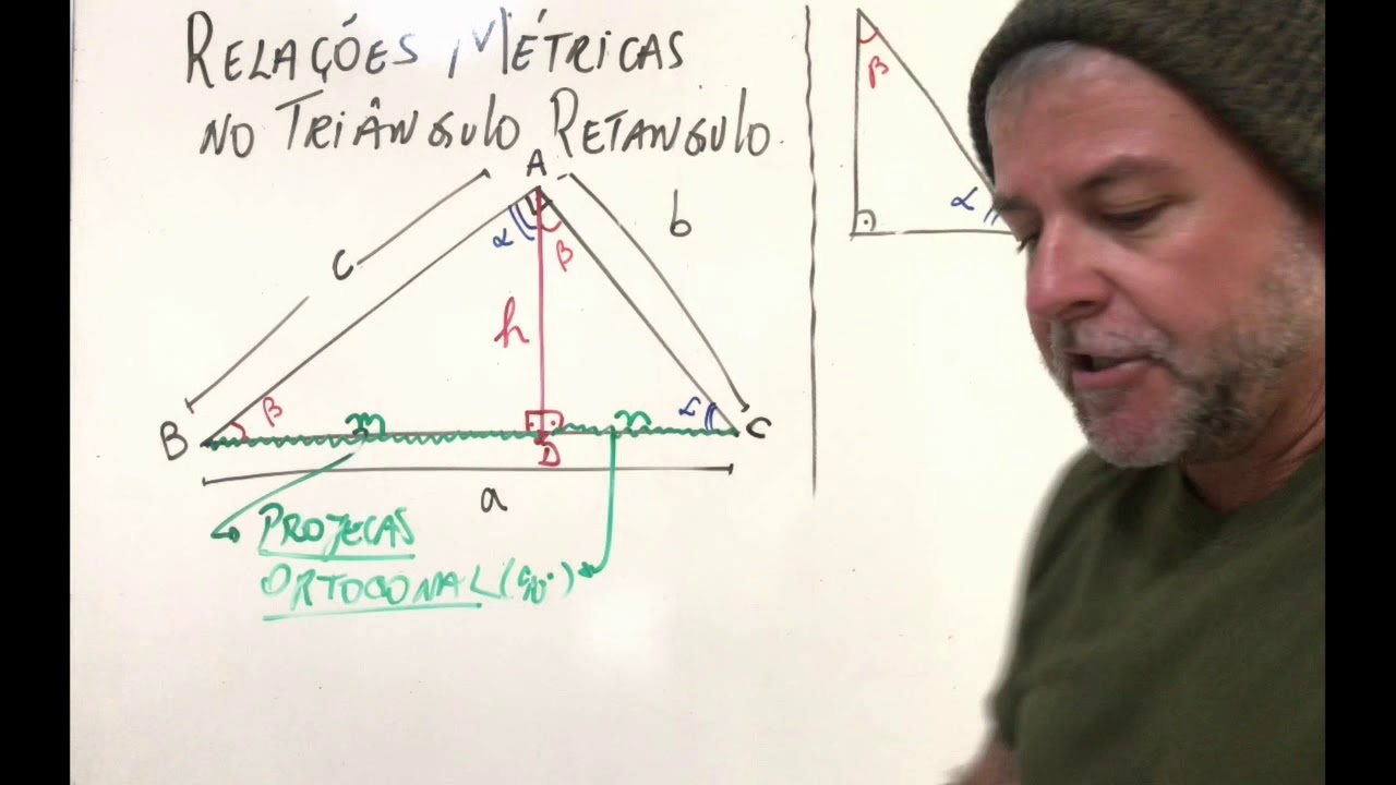 RELAÇÕES MÉTRICAS NO TRIÂNGULO RETÂNGULO \Prof Gis - Matemática