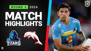 NRL 2024 | Titans v Dolphins | Match Highlights