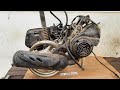 Honda dio 50cc scooter engine full restoration  honda 2stroke engine restoration