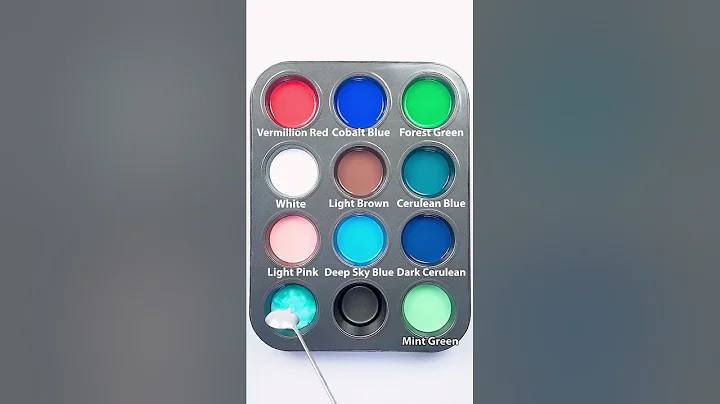 Making 8 Colors with Only 4 Primary Colors #colormixing #satisfying #asmr #paintmixing 