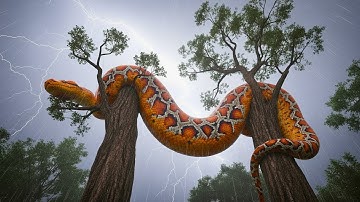 Brave heroes battle giant python to protect an autistic cow trapped alone during a terrifying attack