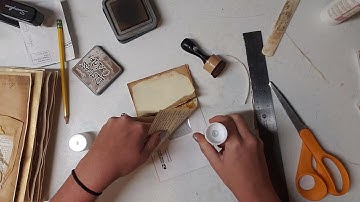 Junk Journal envelope pocket using junk mail envelopes