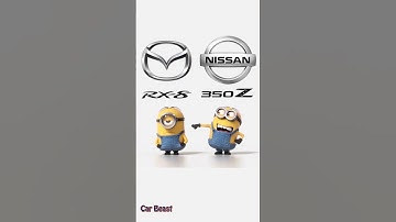 Mazda Rx 8 vs Nissan 350Z minions style funny#status #funny #asmr #tiktok #trending #car #foryou
