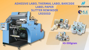 Self Adhesive Paper Die Cutting Machine Turret Label Roll Barcode Sticker Slitting Rewinding Machine