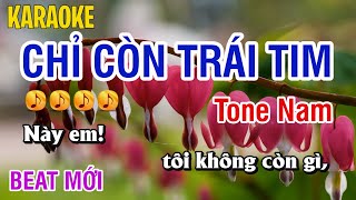 Karaoke Chỉ Còn Trái Tim Tone Nam - Nhạc Sống Chachacha | Minh Tuấn Organ