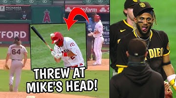 Pitcher Throws at Mike Trout