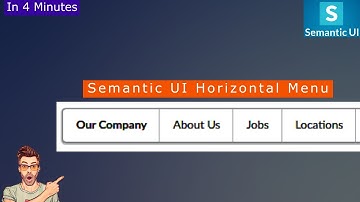 coding semantic ui simple horizontal menu|horizontal menu|semantic ui menu|semantic ui