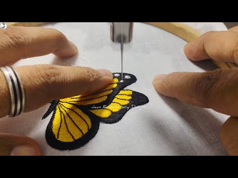Very Cute Butterfly Machine Embroidery Design 🦋 | machine Embroidery Tutorial
