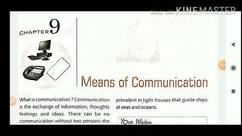 Class||5 th||Sst || Chapter 9 ||Means of Communication || Part 1