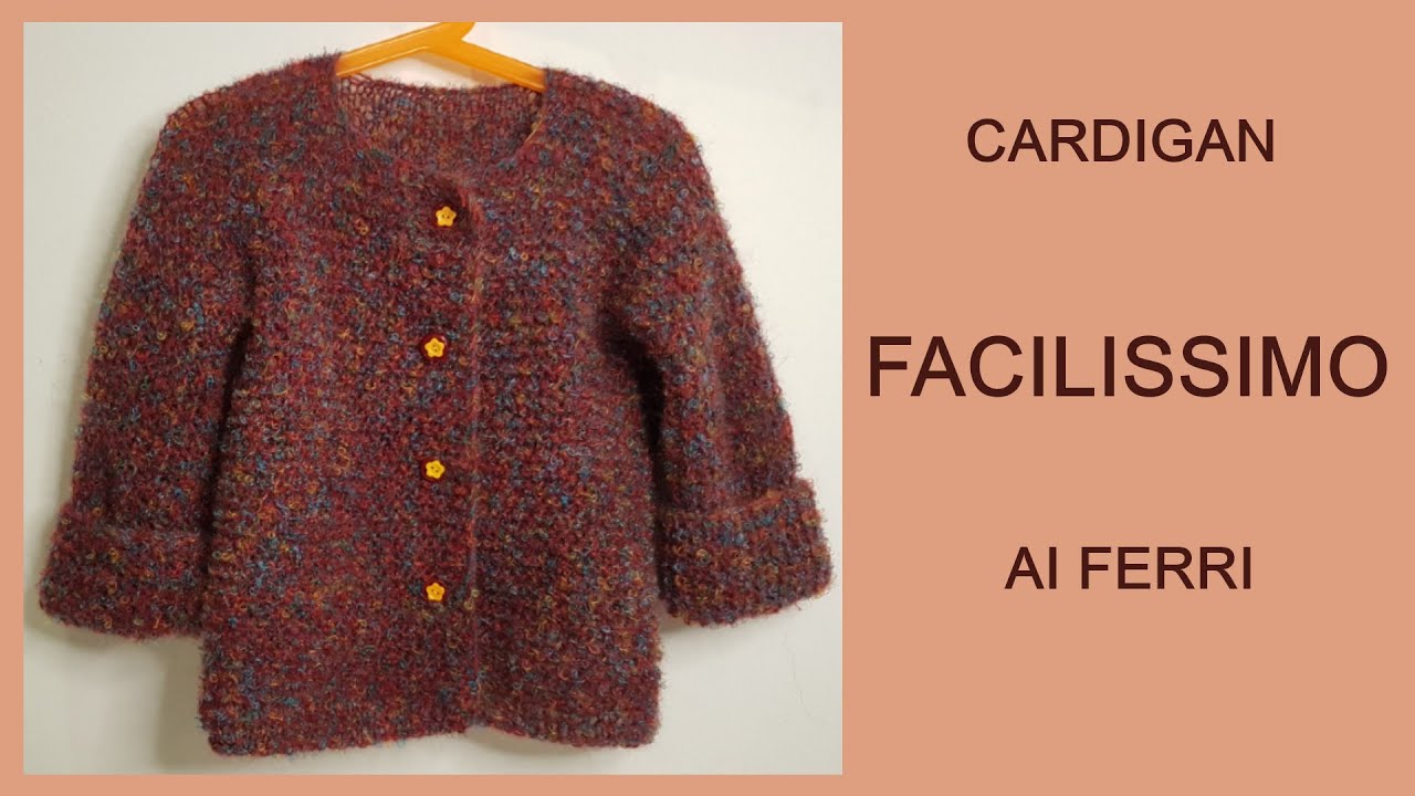 Very EASY knit cardigan for kids and adults. Detailed tutorial. - YouTube