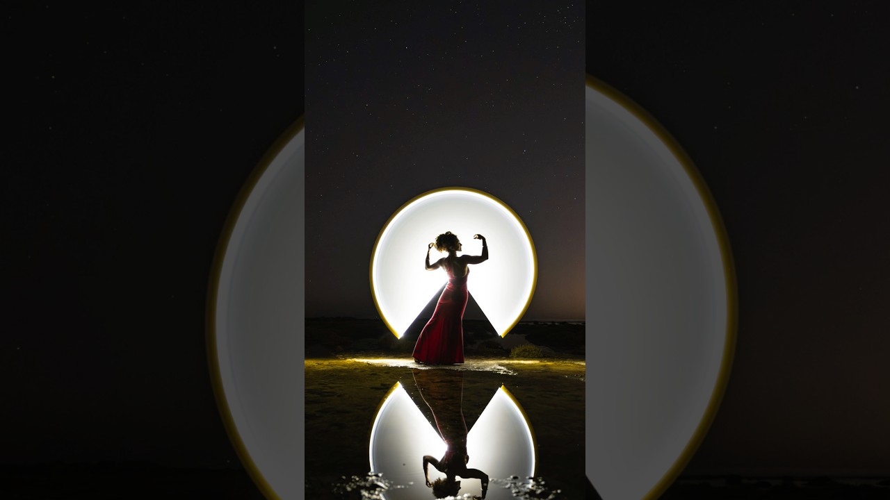 Crimson and Cosmos: Marzia Under the Stars