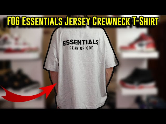 FOG Essentials Jersey Crewneck Light Heather Gray | Outfit Ideas