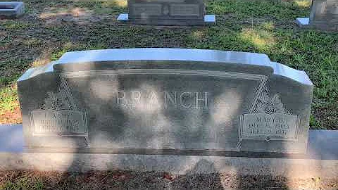 The grave of Mary Branch