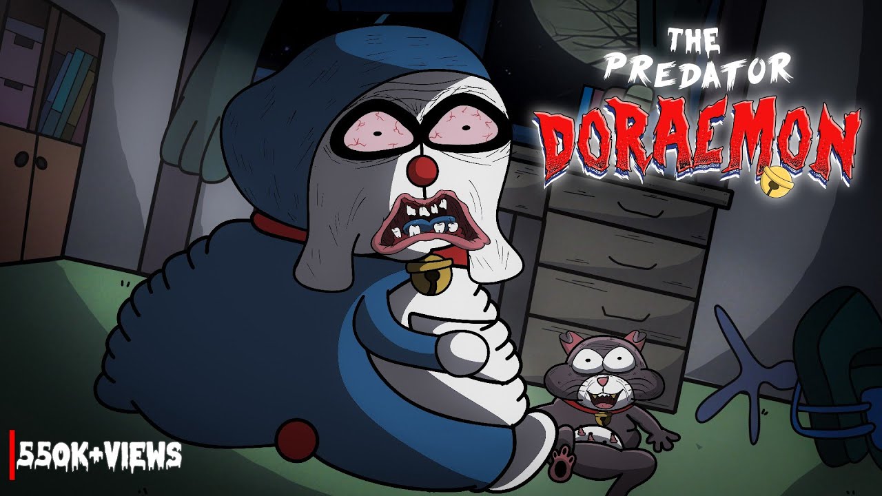 Doraemon Horror Creepy parody  The Predator Doraemon