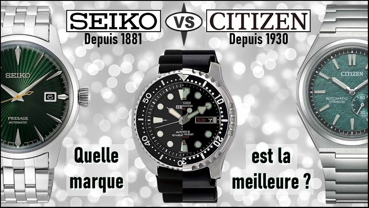 CITIZEN c'est mieux que SEIKO ? Match amical mais enragé entre deux géants japonais de l'horlogerie.