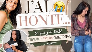 J’AI HONTE…😭 ce que j’ai testé (cheveux + try-on catastrophe)