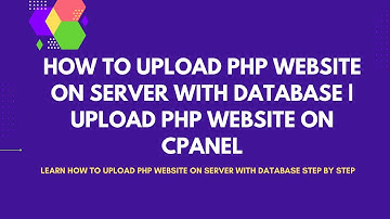 How to Upload PHP Website on server with Database | Upload PHP Dynamic Website on cPanel