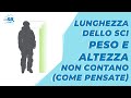 Scegliere la LUNGHEZZA DEGLI SCI: ALTEZZA e PESO non contano!