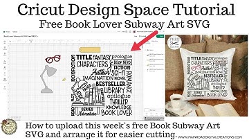 Free Book Lover Subway Art SVG : How to Ungroup & Arrange in Cricut Design Space