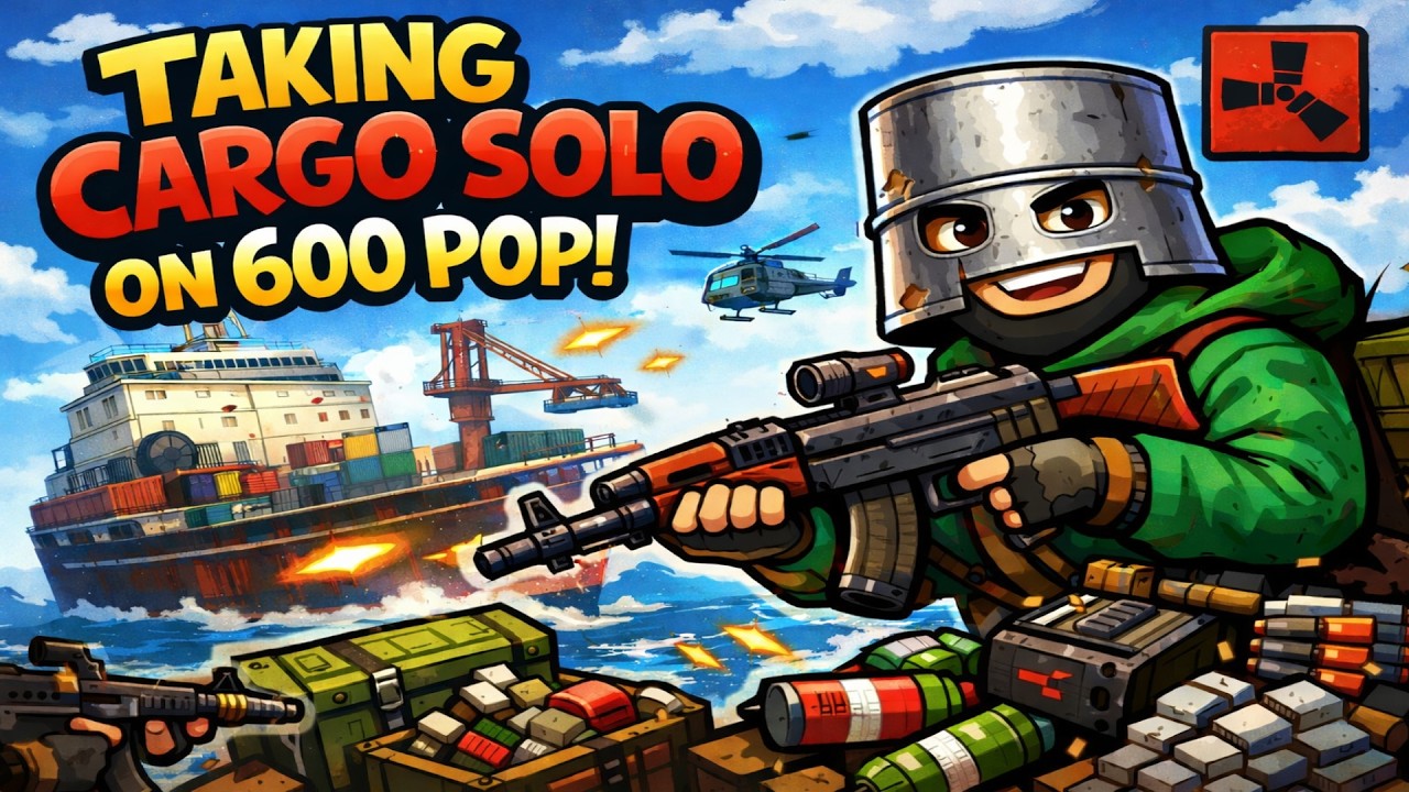 Taking Cargo Solo On 600 Pop - Rust - YouTube