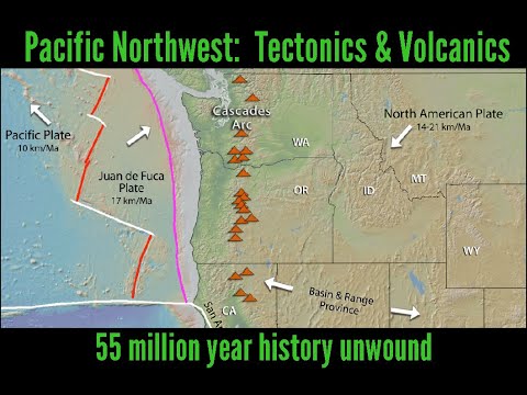Volcanic evolution of the Pacific Northwest: 55 million year history