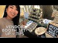 pop-up shop table set up + tips when selling as a vendor