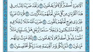 سورة الزمر مكتوبة ماهر المعيقلي      