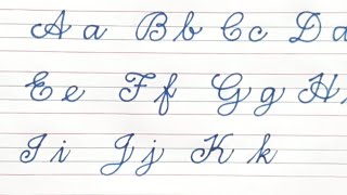 Cursive writing for beginners || Capital and small alphabet in cursive || English handwriting