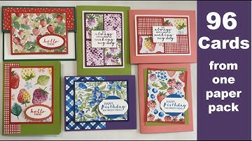 Easy One Sheet Wonder|How to Make 96 Beautiful Cards From One Paper Pack!