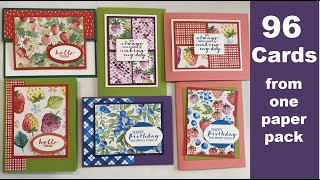 Easy One Sheet Wonder|How to Make 96 Beautiful Cards From One Paper Pack!