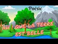 Posieah  que la terre est belle de pierre menanteau