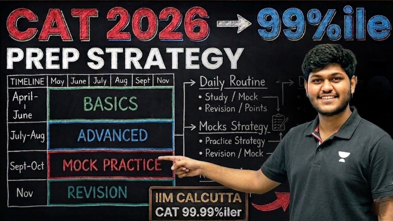 CAT 2026 Preparation Complete Roadmap (0 to 99%ile Strategy) 🚀 - YouTube