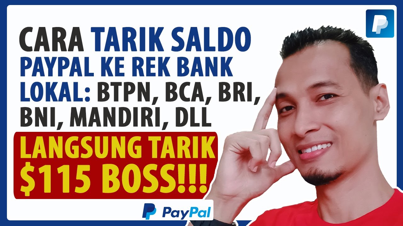 Cara Tarik Saldo Paypal ke Rekening Bank BCA, BRI, BNI, MANDIRI, BTPN