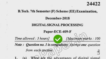 Mdu BTech EE 7th Sem Digital Electronic Question Paper 2018 #MduQuestionPaper
