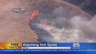 Firefighters watch for hot spots in gilroy wildfire