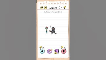 Brain Test: Level 355. Cut down the zombies! #brainteasers #games #braintest